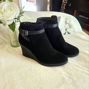 White Mt. Wedge Ankle Booties